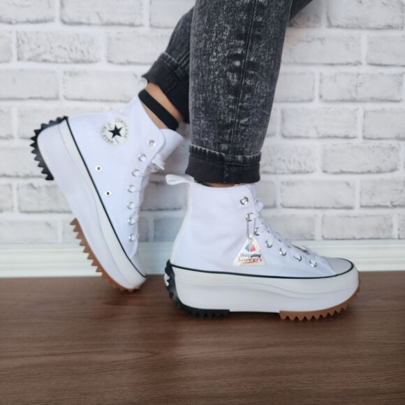 ⭐Converse Chuck Taylor Run Star Hike Hi 7.5 Women's Shoes Sneakers White 166799C - Picture 7 of 12